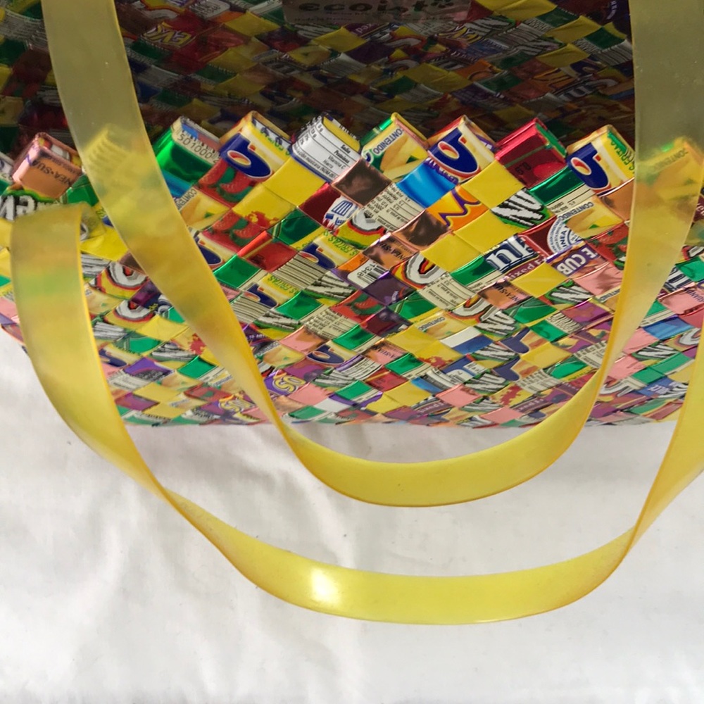 Fun Designer Candy Wrapper Woven Bag - image 5